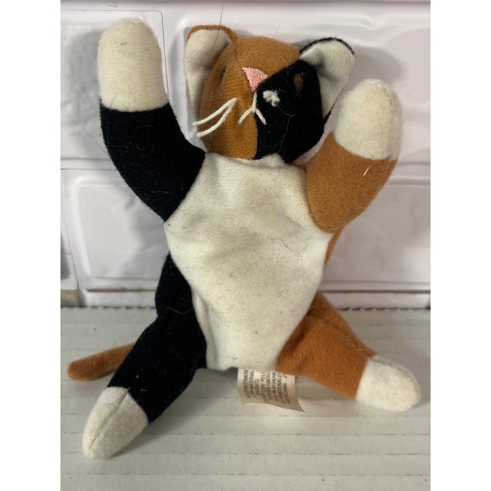 Ty Beanie Baby Chip Cat Unisex Small Multi-Color Calico Plush 1996 Vintage